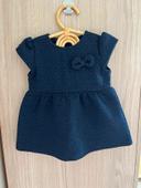 Robe marine fil doré bébé fille