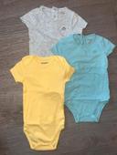 Lot de 3 bodies manches courtes