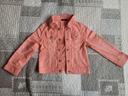 Veste en jean rose/ orange/ corail, taille 6 ans