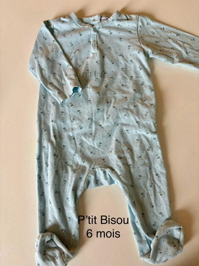 Pyjama bleu P’tit Bisou 6 mois - photo numéro 1