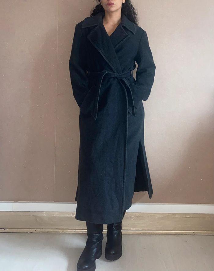 Vintage long trench wool & cashmere - photo numéro 9