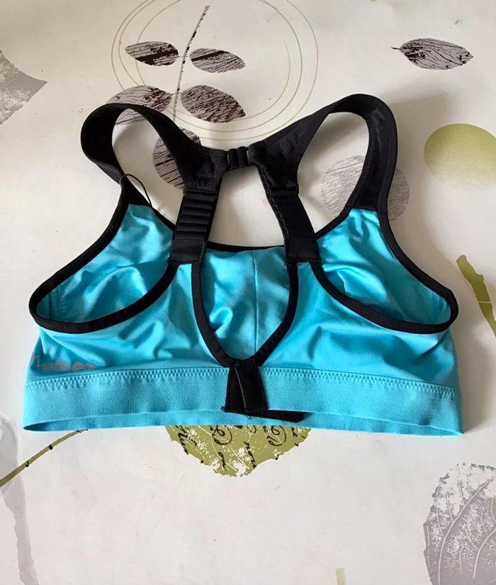 Brassière de sport taille 90A turquoise&noir marque Yvette - photo numéro 3