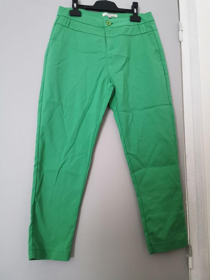 Chic&jeune pantalon vert femme 36 - photo numéro 1