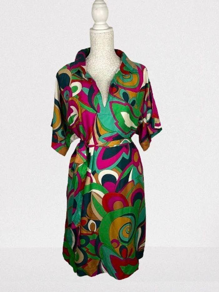 Robe à motifs style 70's en lyocell - photo numéro 1