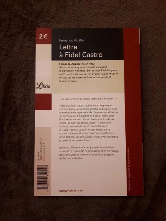 Livre Lettre à Fidel Castro, Fernando Arrabal - photo numéro 2