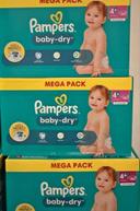 Méga pack pampers baby-dry taille 4+ neuf