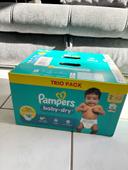 Trio Pack 174 couches Pampers baby dry Taille 2