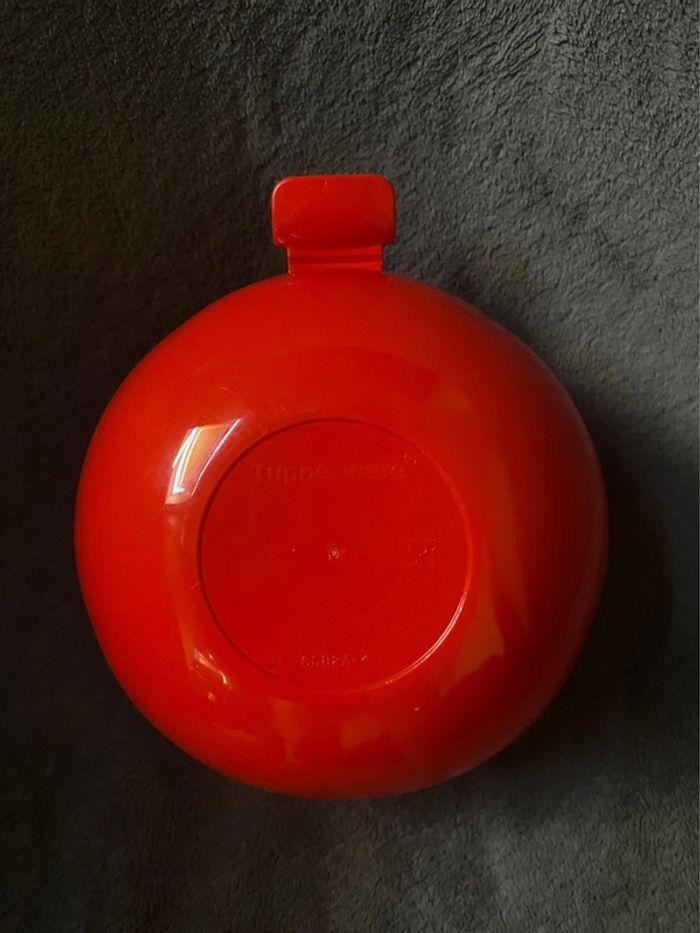 Vintage boite rouge vif en forme de tomate Tupperware - photo numéro 8