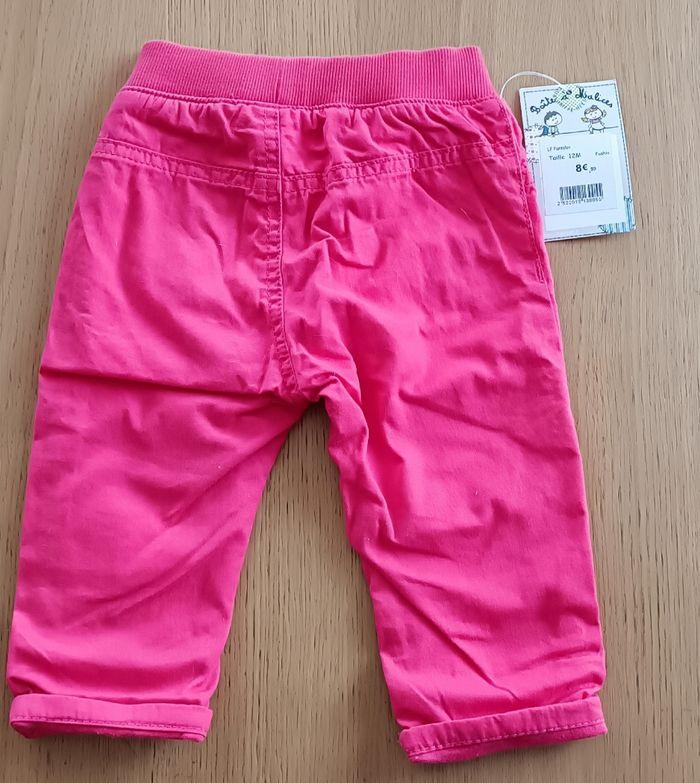 NEUF : Pantalon Boîte à Malices 12 mois 74 cm fushia fille - photo numéro 6