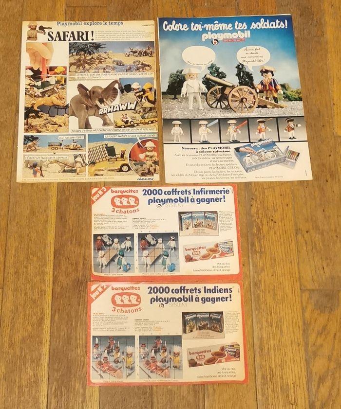 Lot anciennes publicités playmobil fin 70 - photo numéro 1