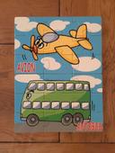 Lot de 2 puzzles bois Avion et Autobus