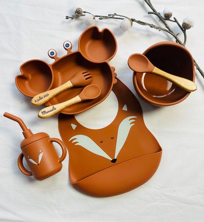 Set pour bébé repas en silicone - photo numéro 1