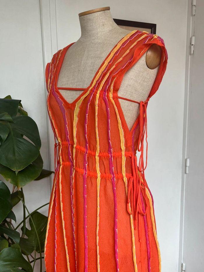 Robe de plage d’été, Missoni luxe taille 40 transparent orange et jaune - photo numéro 2