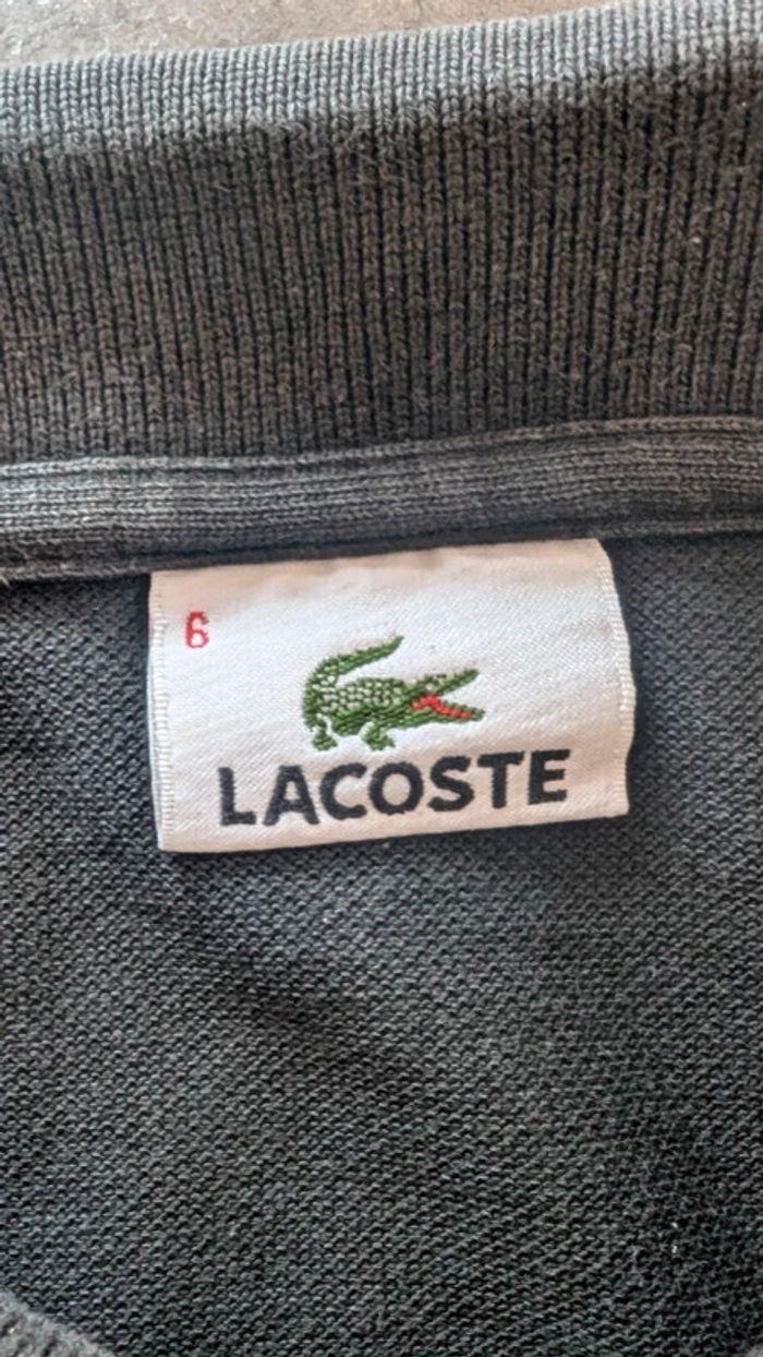 Polo Lacoste noir - Taille 6 (XL) - Excellent état - photo numéro 8