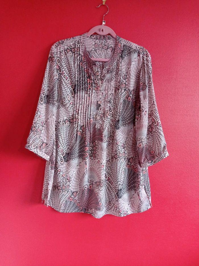 Blouse Taille 42 Marron clair et rosé. - photo numéro 1