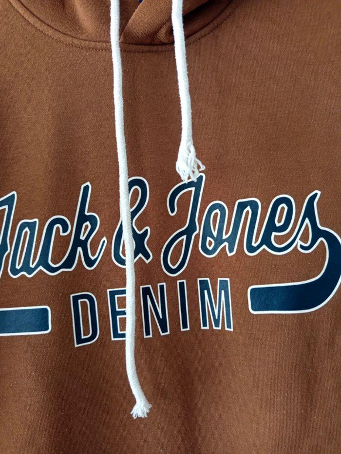 Sweat capuche marron jack and Jones s - photo numéro 3