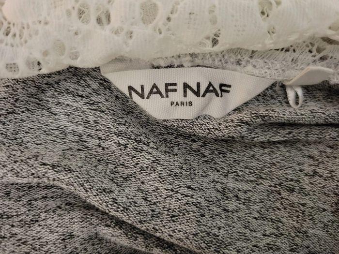 Pull fin Naf Naf gris taille S - photo numéro 6