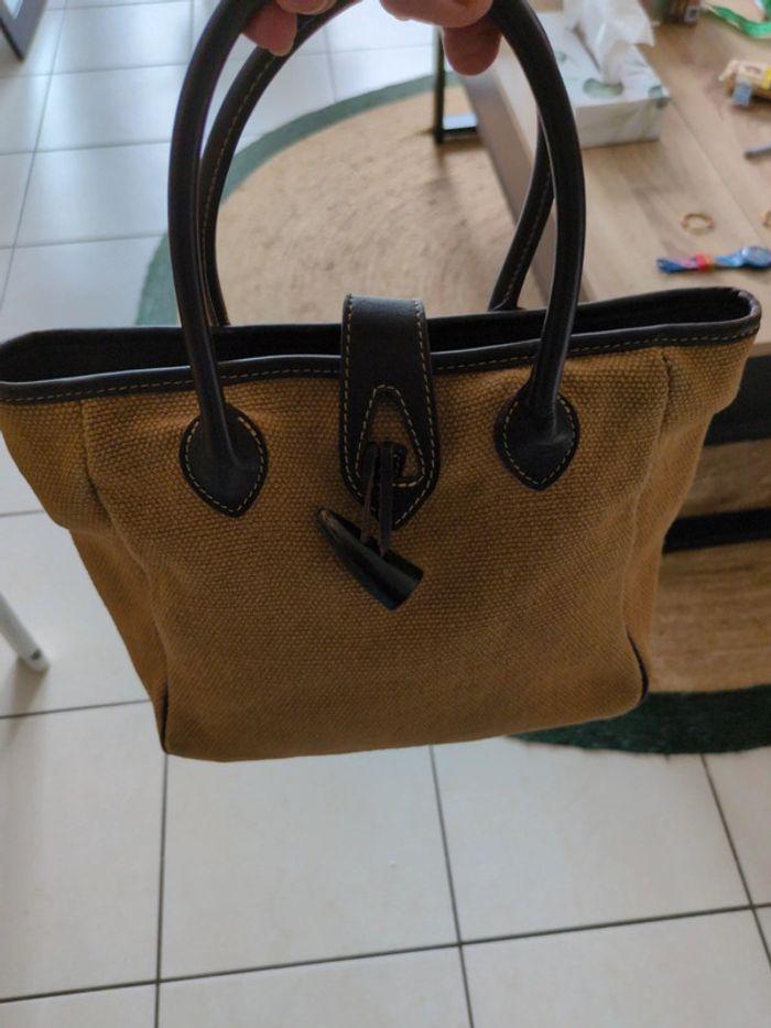 Sac à main cuir et toile de jute Terre de bruyère - photo numéro 17