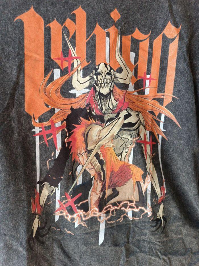 T-shirt 36 S taille 1 manga animé ichigo nen culture coton gris grey délavé manche courte - photo numéro 2