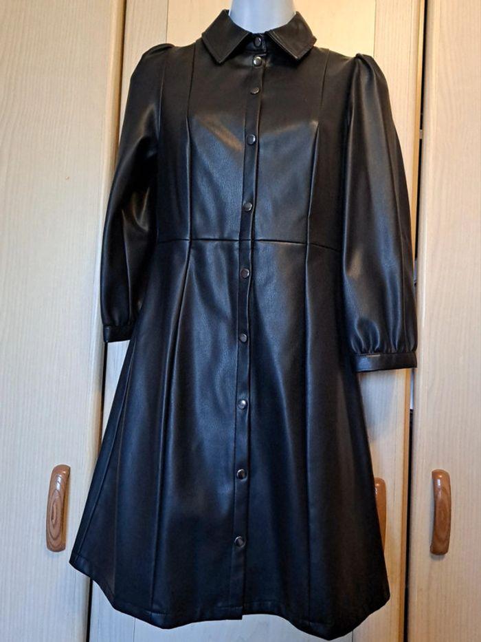 Robe à bouton simili cuir noir vero moda neuve xs