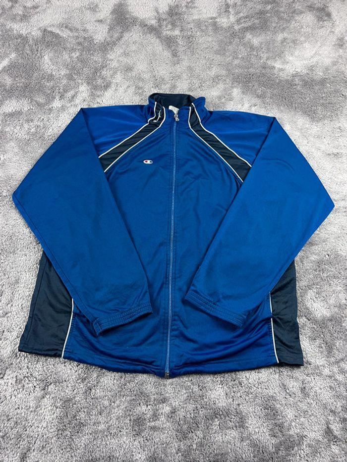 👕 Veste de Sport Champion Vintage 00’s logo brodé Bleu Marine Taille XXL 👕 - photo numéro 1