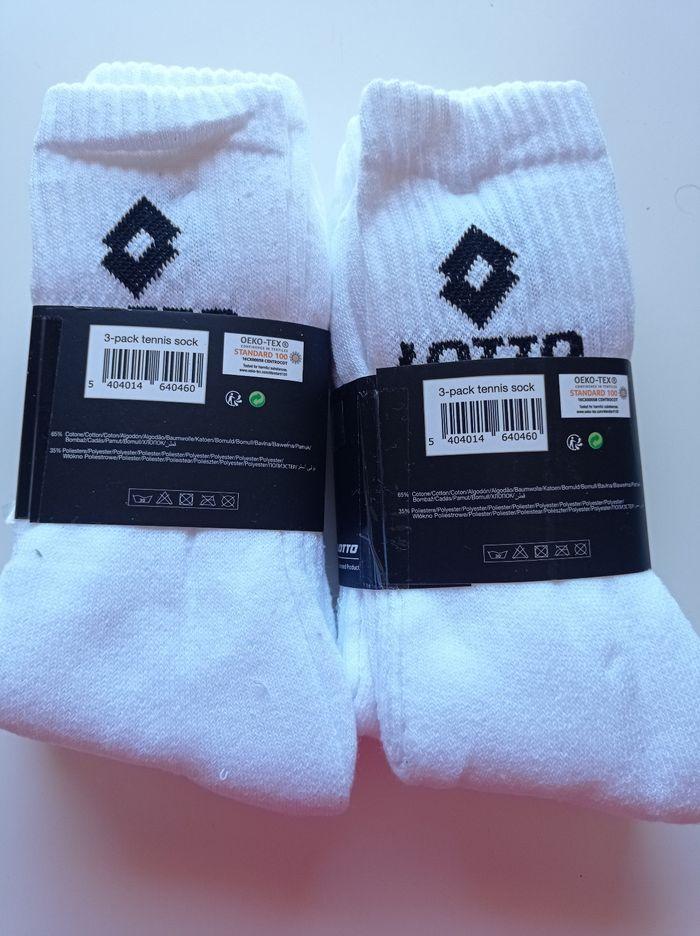 6 paires de chaussettes de tennis blanches Lotto 39/42 - photo numéro 2