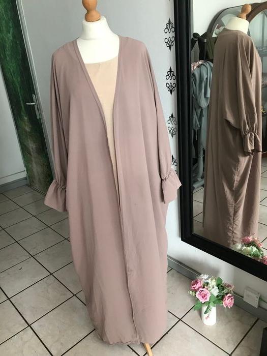 Kimono taupe à volants tulipe 👘 - photo numéro 7