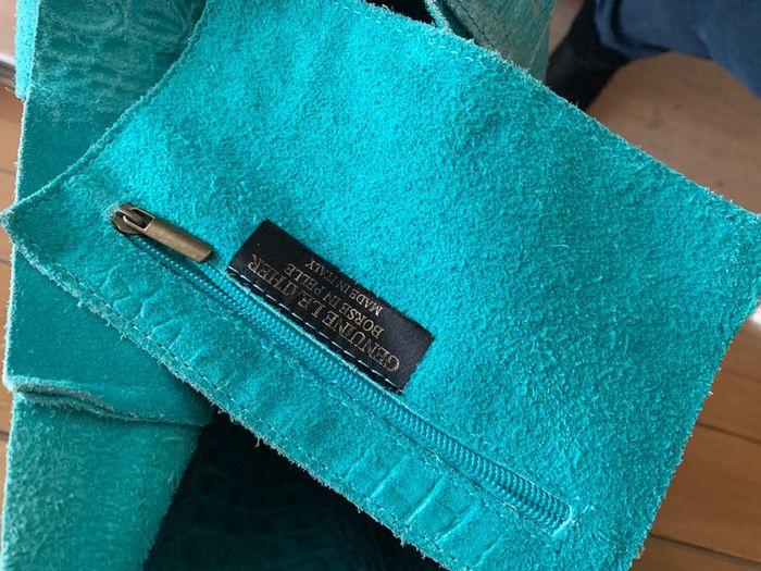 Sac en cuir turquoise - photo numéro 10