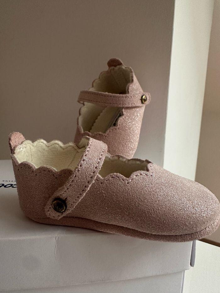 Tartine et chocolat Ballerine rose cuir pailletée - photo numéro 2