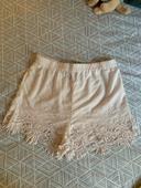 Short en dentelle New look taille M blanc