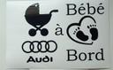 Sticker voiture Bébé Audi