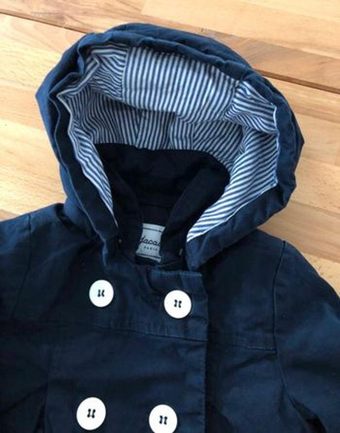 Manteau épais marine fille 12 mois jacadi  Très bon état - photo numéro 2