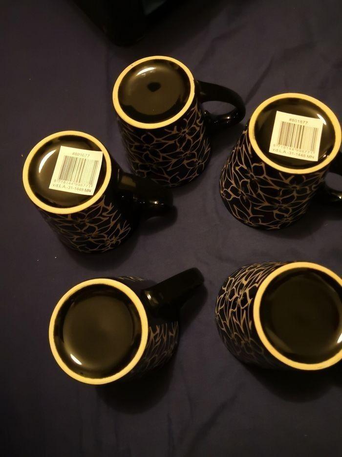 5 mug / tasses à Capuccino à fleurs - photo numéro 4