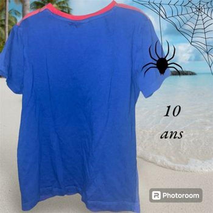 Ensemble maillot manches courtes et short spiderman bleu et rouge - photo numéro 3