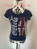 T-shirt à manches courtes bleu marine coca cola taille XS