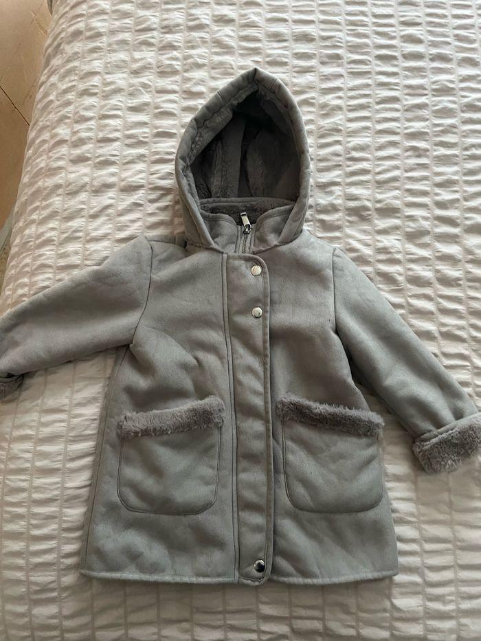 Manteau fille gris intérieur 5 ans - photo numéro 1