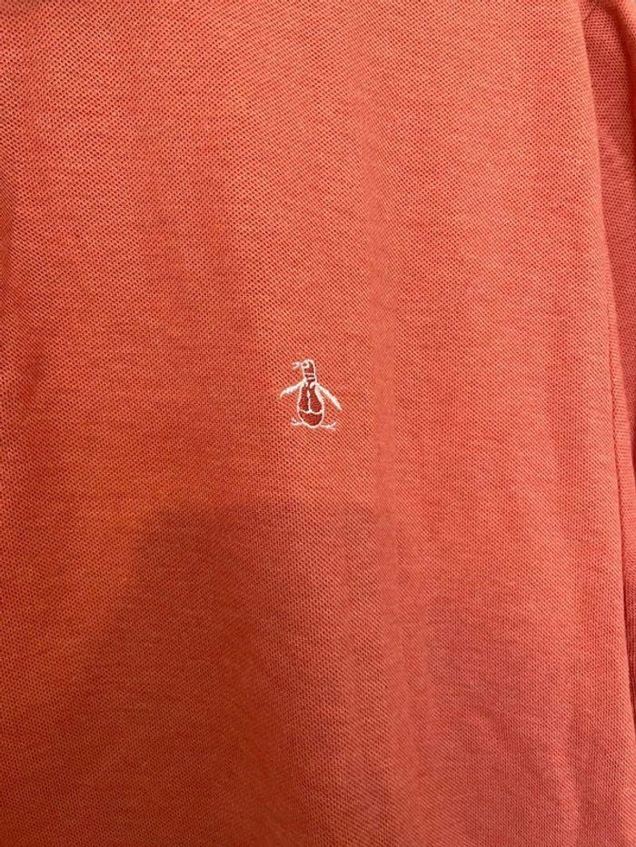 Polo à manches courtes orange corail coupe Classic fit neuf penguin taille XL - photo numéro 3