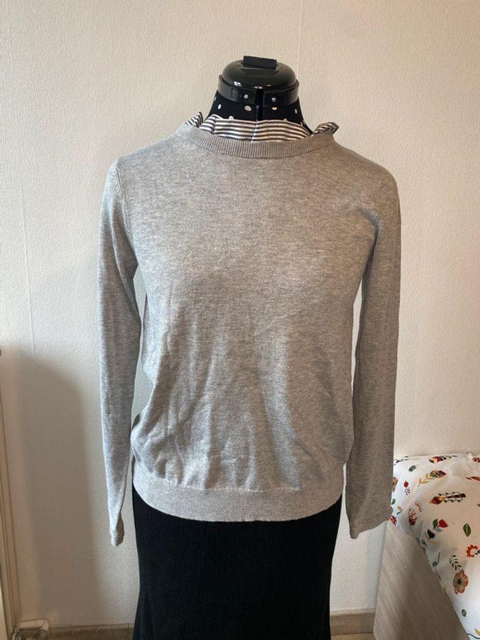 Pull fin avec noeud dans le dos gris Primark taille S / 36 - photo numéro 2