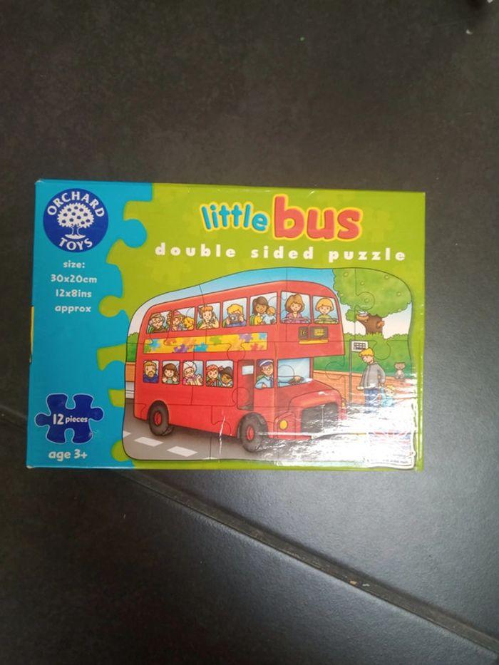 Petit puzzle réversible bus anglais - photo numéro 1