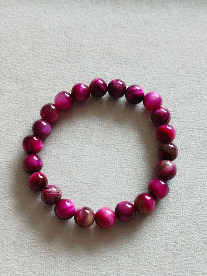 Trio Rose Violet Bracelets Perles - photo numéro 3