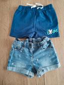 2 shorts fille taille 5 ans