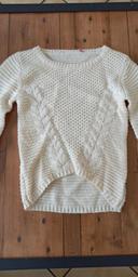 Pull fille beige