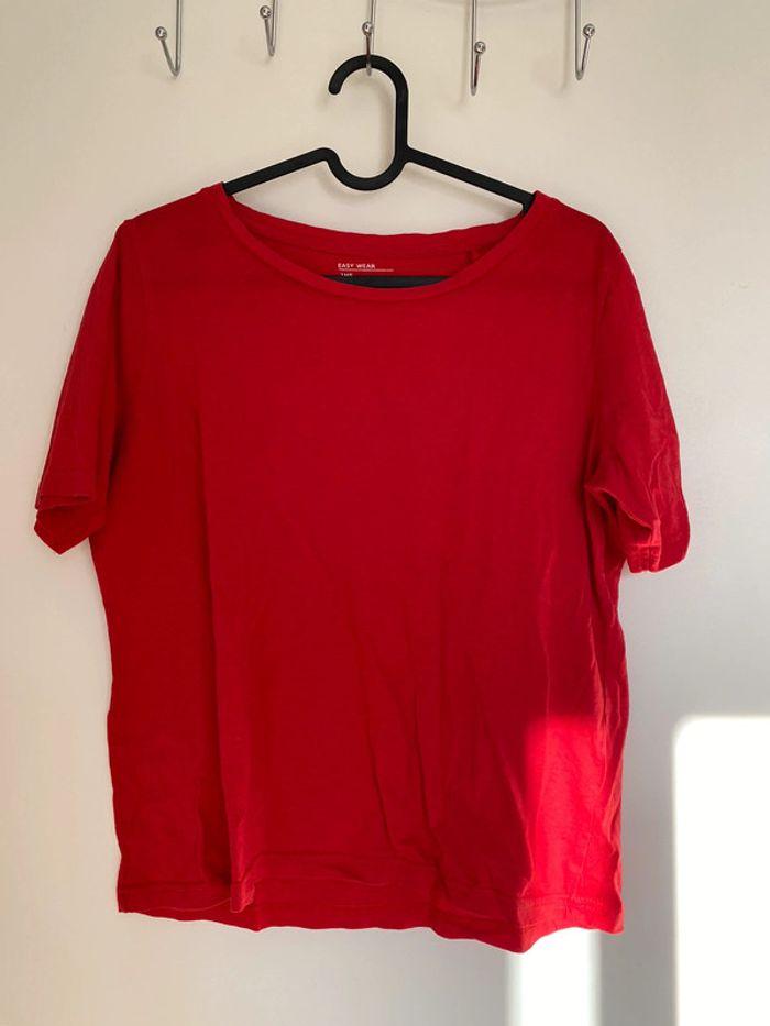 Tee-shirt rouge manches courtes femme - photo numéro 1