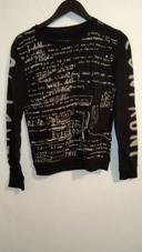 sweat noir graffity ikks taille S