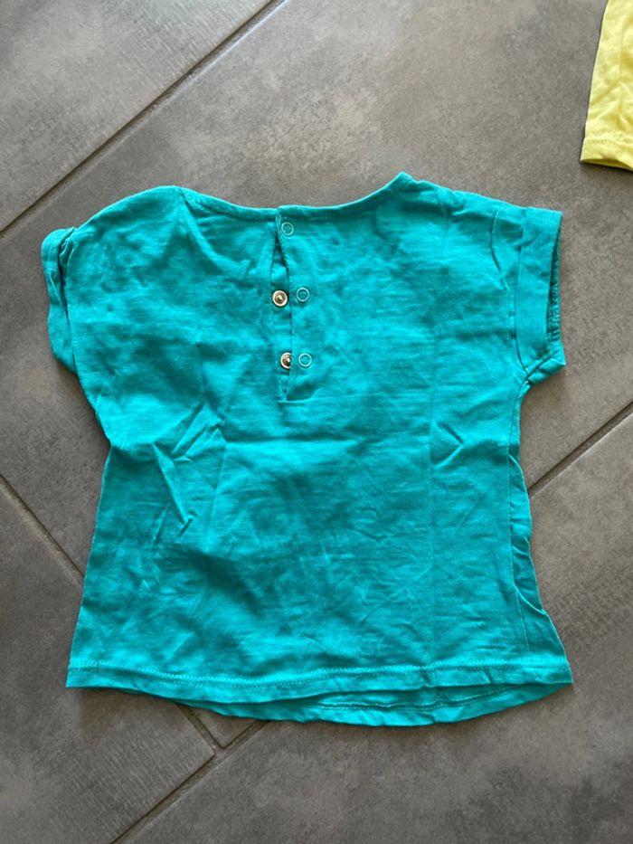 T-shirt manches courtes Turquoise Obaïbi 12 mois - photo numéro 2