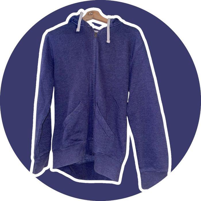 Sweat zip Celio bleu marine - photo numéro 1