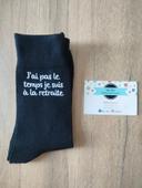 Chaussettes humour 43/46 j'ai pas le temps je suis à la retraite