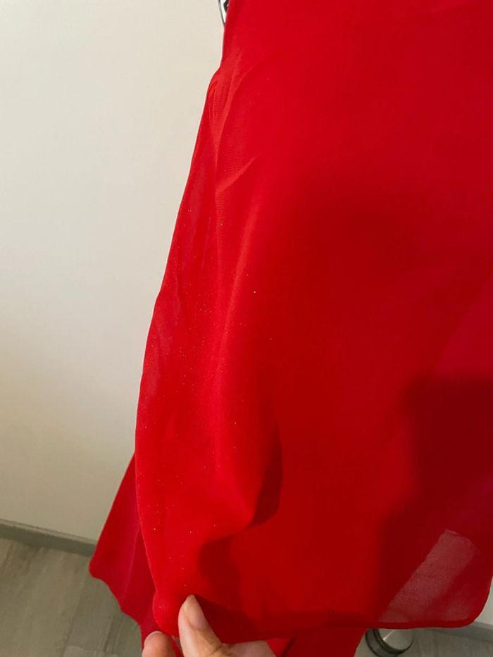 Robe rouge sans manche légèrement pailletée Naf Naf taille S - photo numéro 4