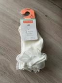 Lot de 3 paires de chaussettes blanches avec voile taille 0-6 mois (13-15)