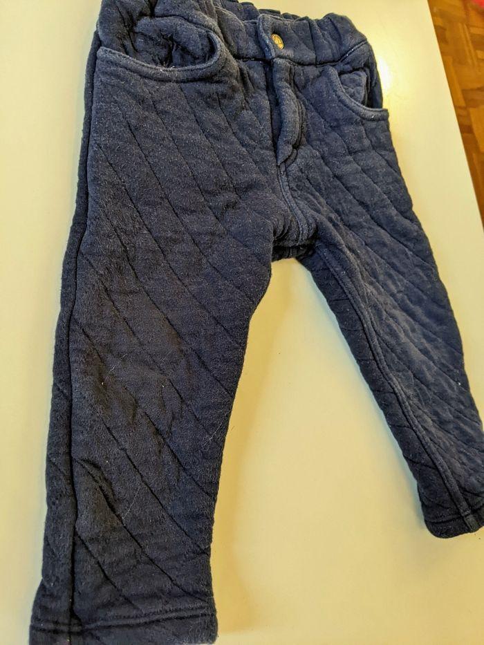 Pantalon Petit Bateau 18 mois 81 cm Miller quilté bleu marine - photo numéro 2